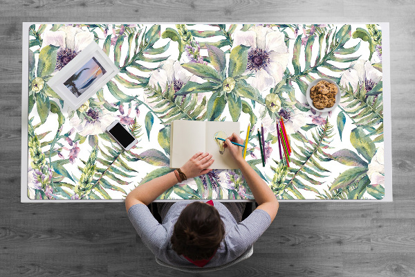 Tappetino da scrivania Fiori Bianchi
