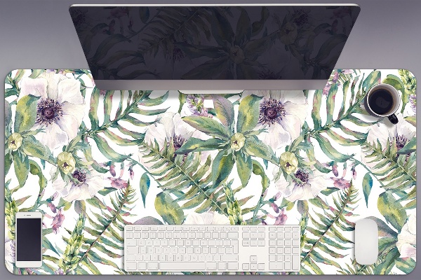 Tappetino da scrivania Fiori Bianchi