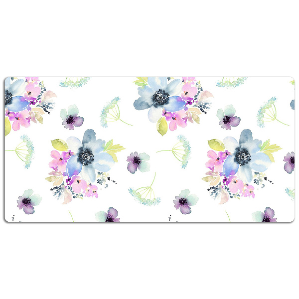 Sottomano da scrivania Fiori Viola