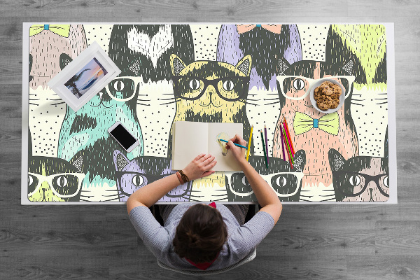 Sottomano da scrivania Gatti Con Occhiali
