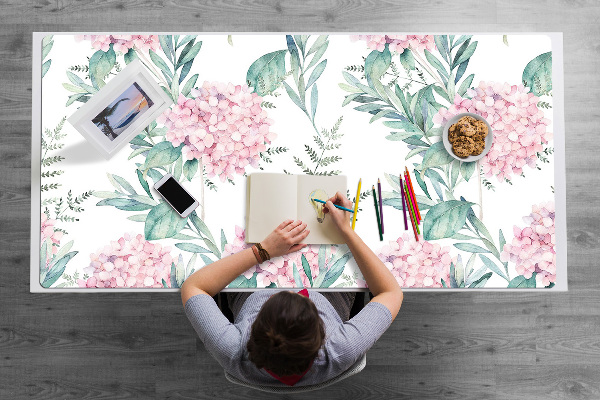 Sottomano da scrivania Fiori Rosa Chiaro