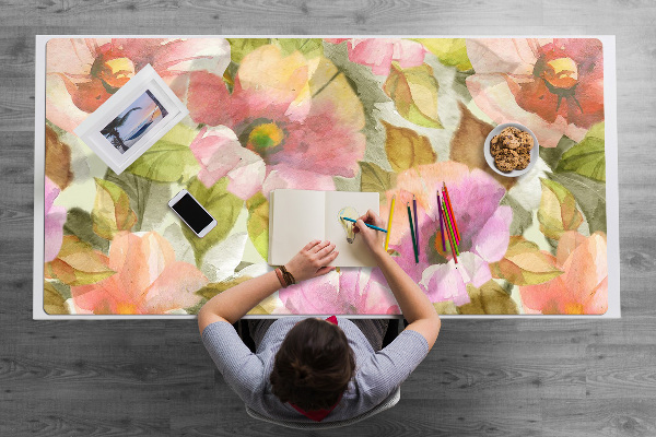 Tappetino da scrivania Fiori Dipinti