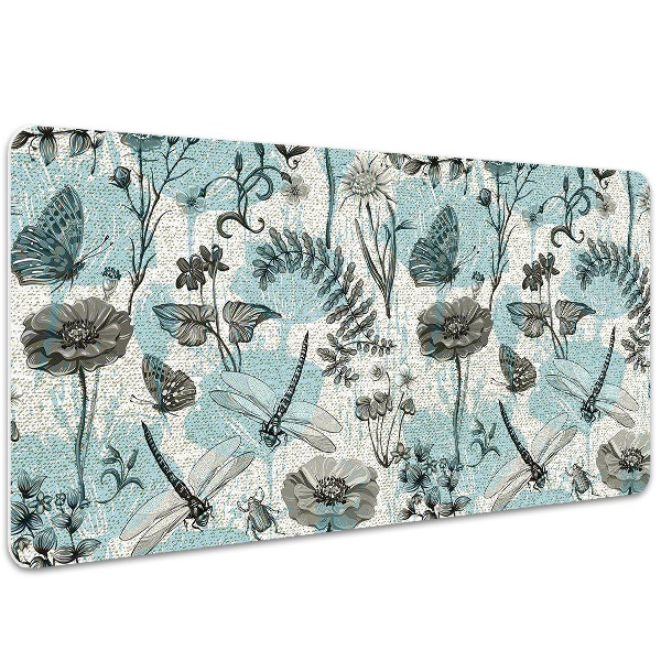 Tappetino da scrivania Fiori E Libellule