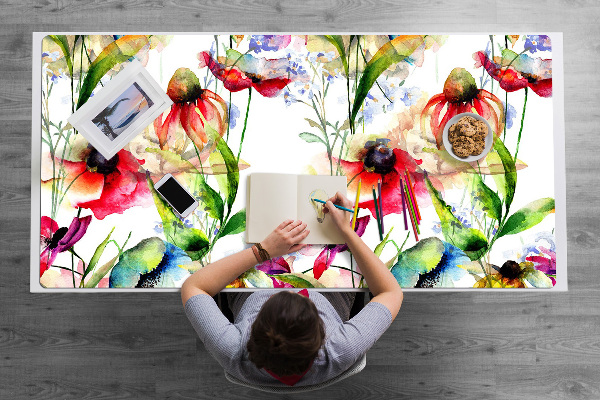 Sottomano da scrivania Fiori Colorati