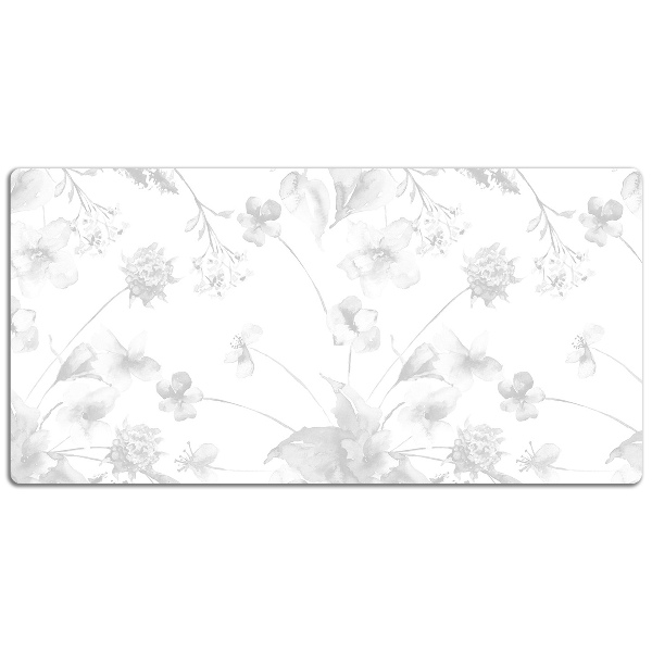 Tappetino da scrivania Fiori Grigi