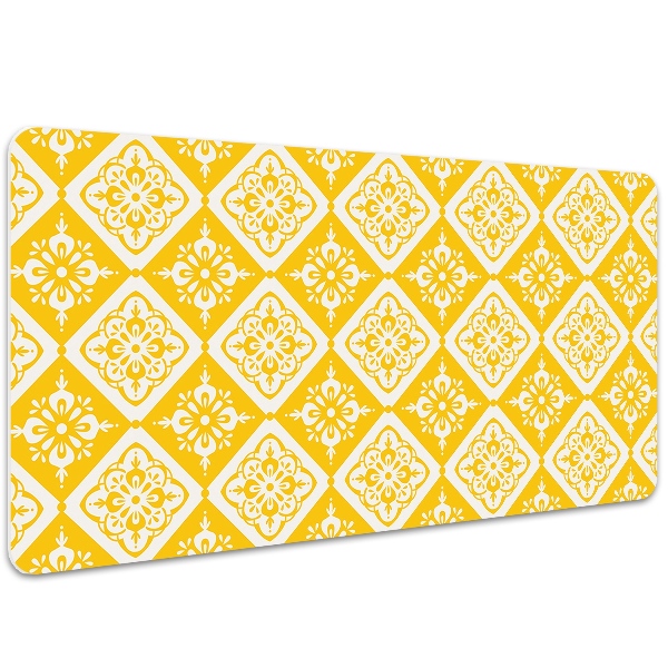 Sottomano da scrivania Modello Bianco Giallo