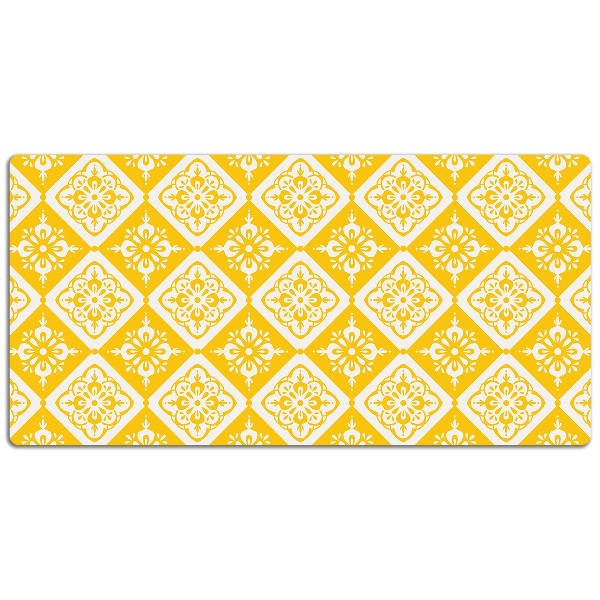 Sottomano da scrivania Modello Bianco Giallo
