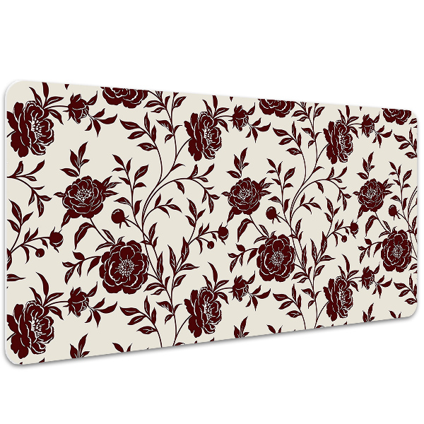 Tappetino da scrivania Fiori Bordeaux