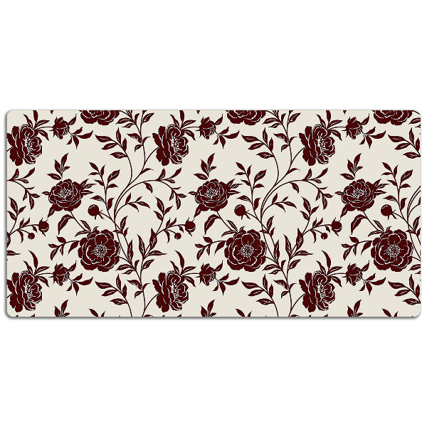 Tappetino da scrivania Fiori Bordeaux