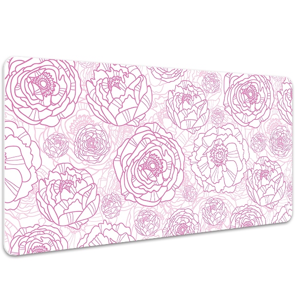 Sottomano da scrivania Fiori Rosa