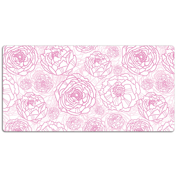 Sottomano da scrivania Fiori Rosa