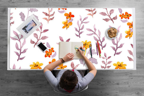 Sottomano da scrivania Fiori Dipinti