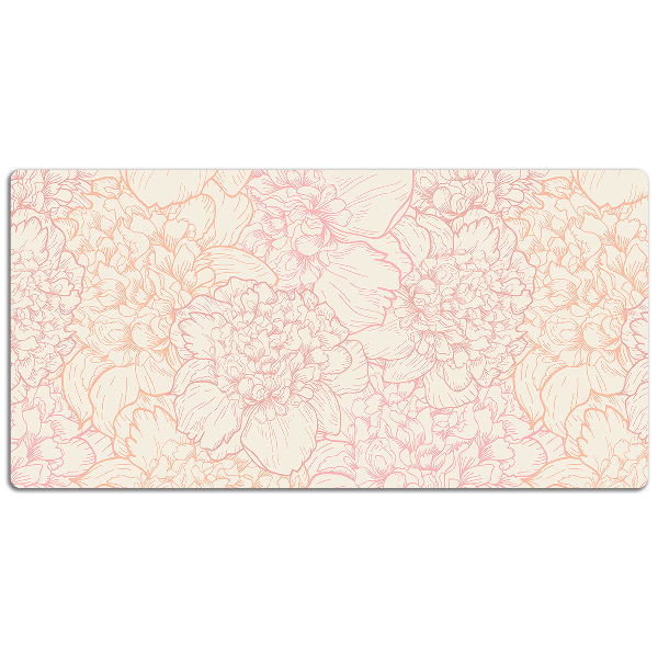 Tappetino da scrivania Peonie Rosa