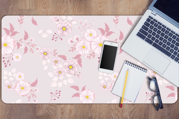 Sottomano da scrivania Piccoli Fiori Rosa