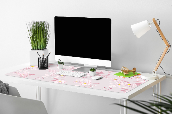 Sottomano da scrivania Piccoli Fiori Rosa