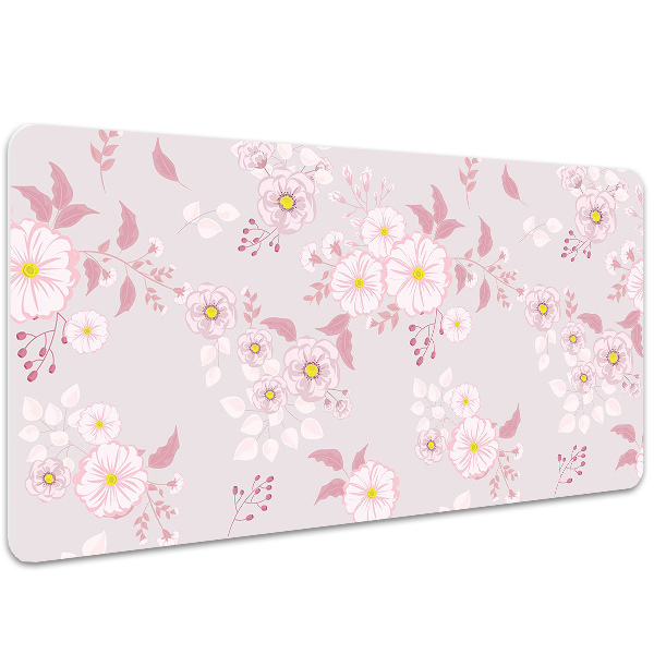 Sottomano da scrivania Piccoli Fiori Rosa