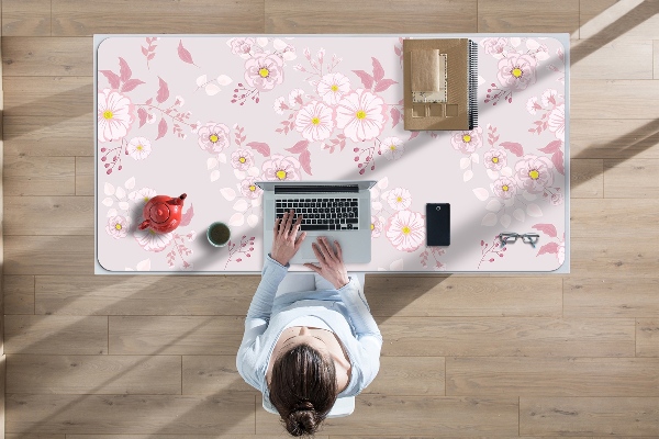 Sottomano da scrivania Piccoli Fiori Rosa
