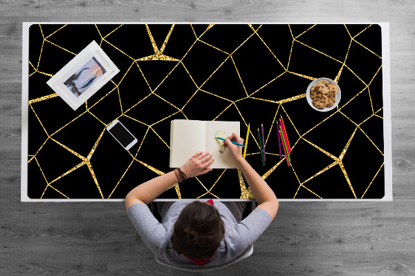 Sottomano da scrivania Mosaico Oro E Nero
