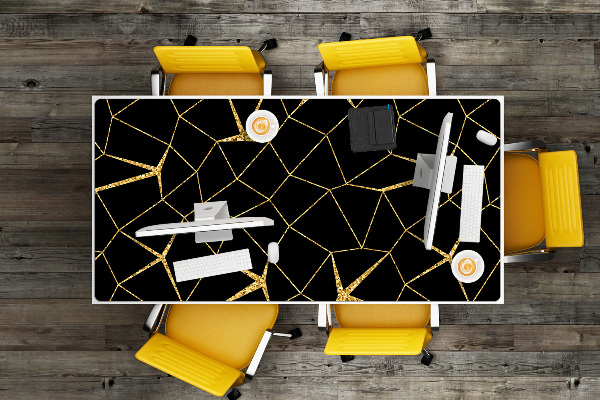 Sottomano da scrivania Mosaico Oro E Nero