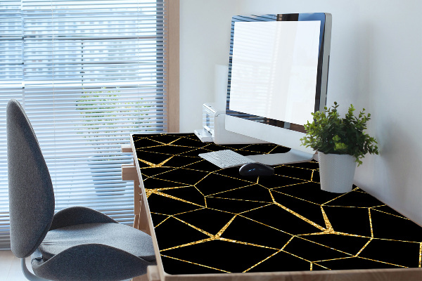 Sottomano da scrivania Mosaico Oro E Nero