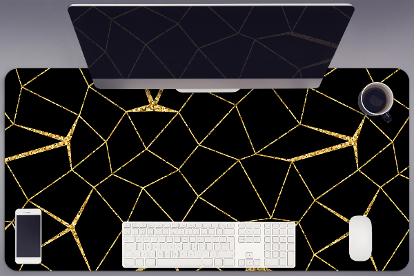 Sottomano da scrivania Mosaico Oro E Nero