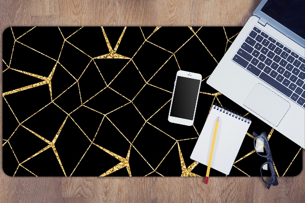 Sottomano da scrivania Mosaico Oro E Nero