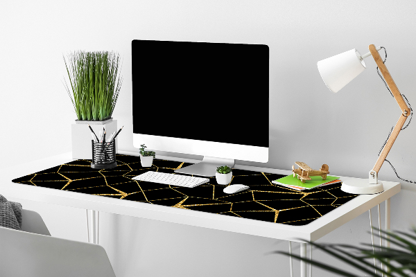 Sottomano da scrivania Mosaico Oro E Nero