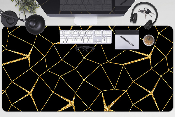 Sottomano da scrivania Mosaico Oro E Nero