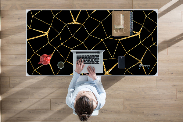Sottomano da scrivania Mosaico Oro E Nero