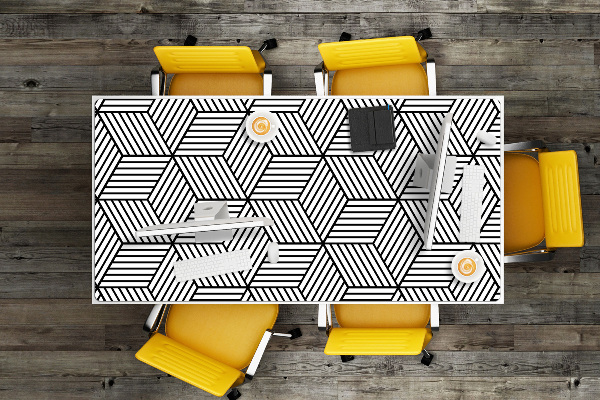 Sottomano da scrivania Cubi Geometrici