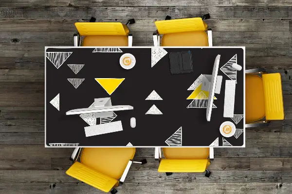 Sottomano da scrivania Triangoli Disegnati
