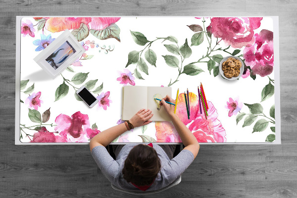 Sottomano da scrivania Rose Ad Acquerello