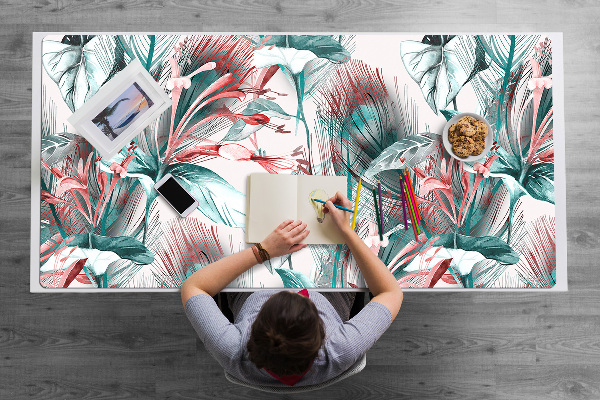 Sottomano da scrivania Disegno Tropicale