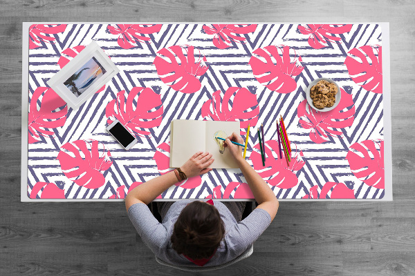 Sottomano da scrivania Foglie Rosa