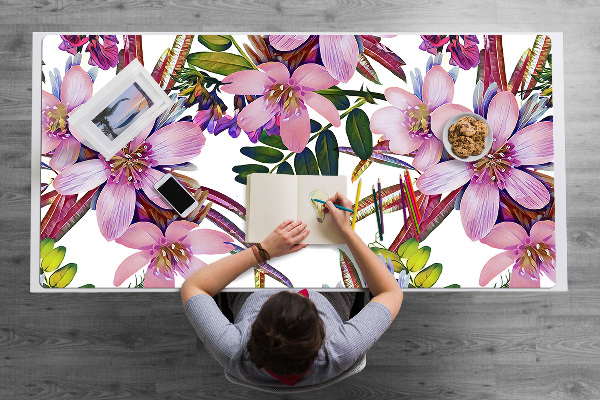 Sottomano da scrivania Fiori Rosa