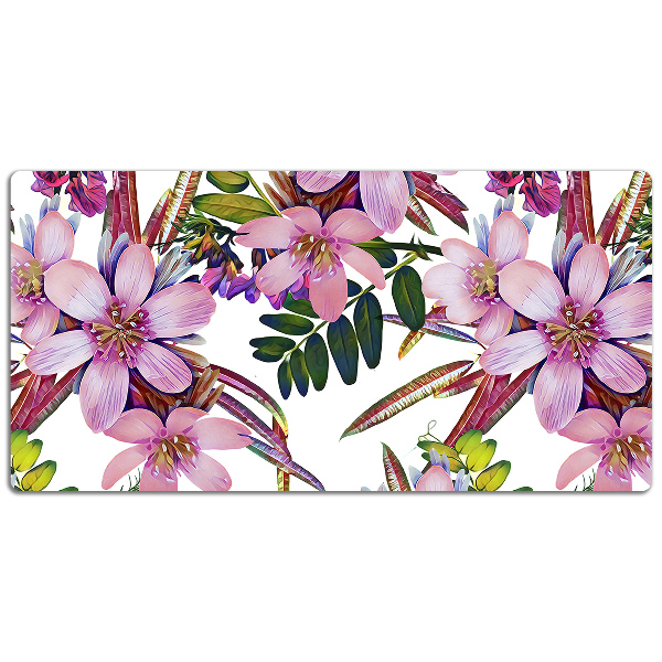 Sottomano da scrivania Fiori Rosa