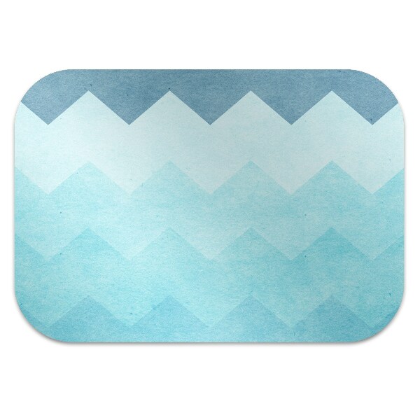 Tappeto per sedia con ruote Zigzag Blu