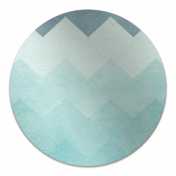 Tappeto per sedia con ruote Zigzag Blu