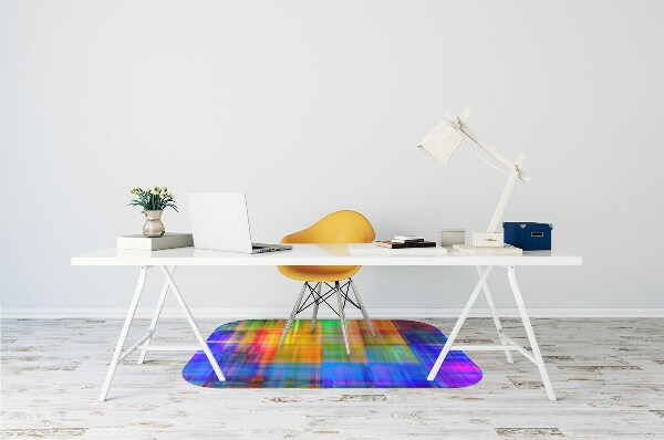 Tappeto per sedia con ruote Griglia Colorata