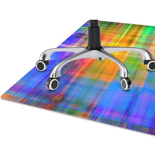 Tappeto per sedia con ruote Griglia Colorata