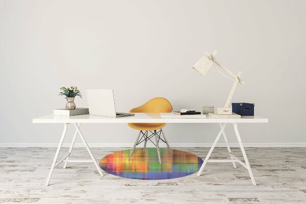 Tappeto per sedia con ruote Griglia Colorata