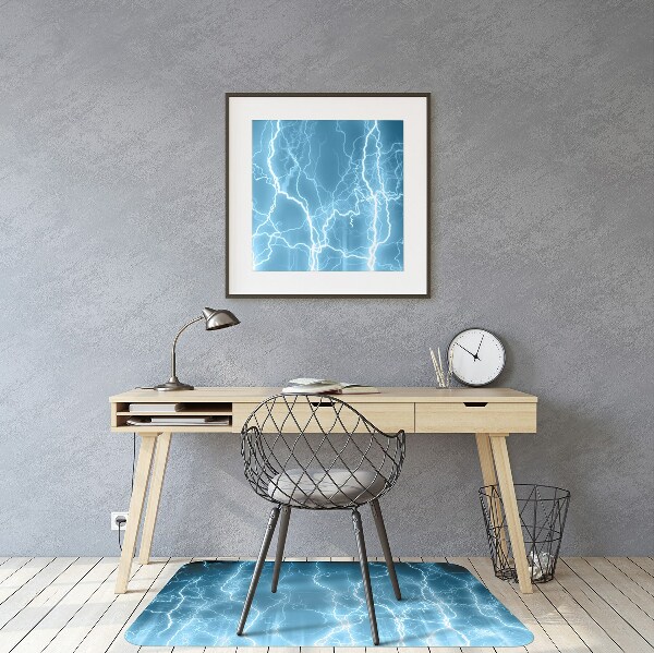 Tappeto per sedia con ruote Lampo Blu