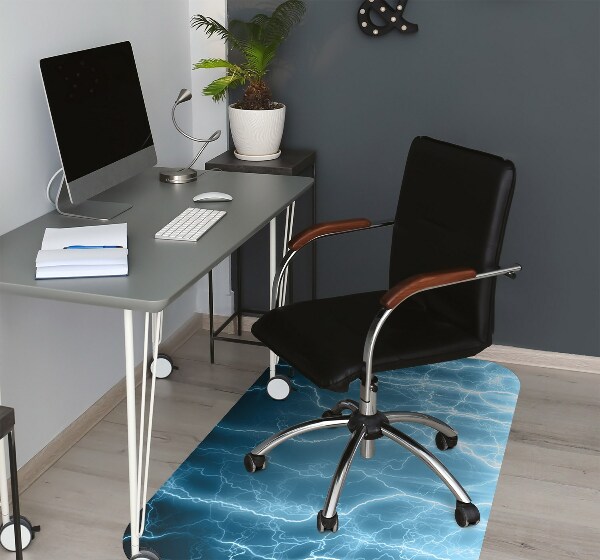 Tappeto per sedia con ruote Lampo Blu