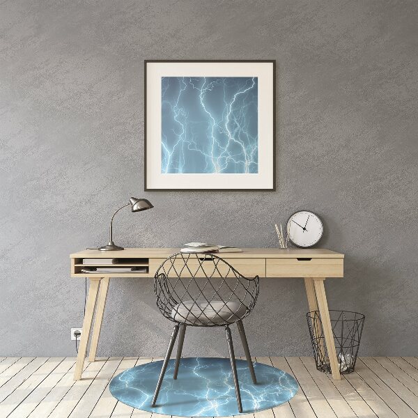 Tappeto per sedia con ruote Lampo Blu