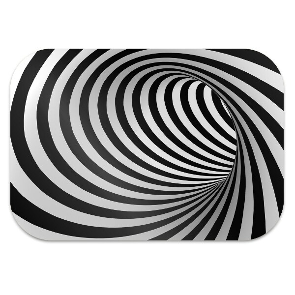 Tappeto protettivo salvapavimento Vortice In Bianco E Nero
