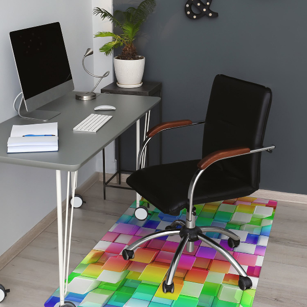Tappeto sedia ufficio Astrazione Colorata