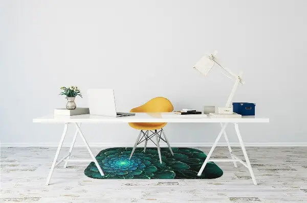 Tappeto per sedia con ruote Fiore Verde