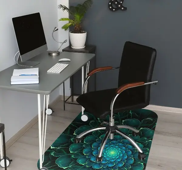 Tappeto per sedia con ruote Fiore Verde