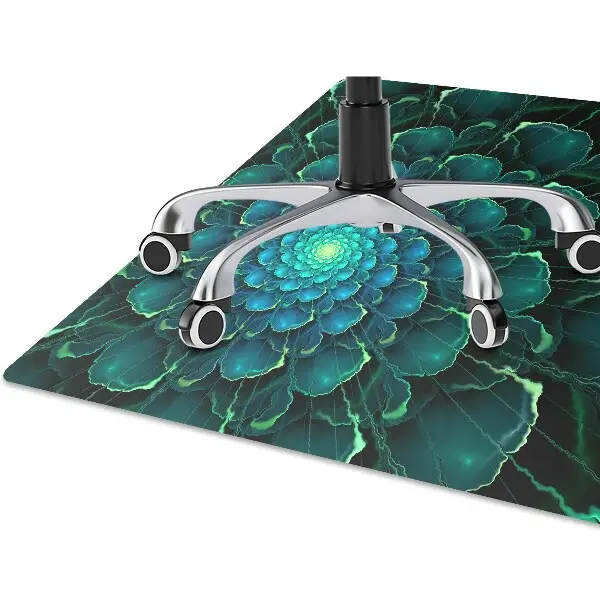 Tappeto per sedia con ruote Fiore Verde