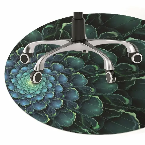Tappeto per sedia con ruote Fiore Verde